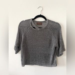 Kerisma Grey Crop Cut-Out Top